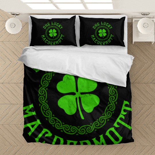 One Lucky MacDermott Irish Family Four Leaf Clover Bedding Sets