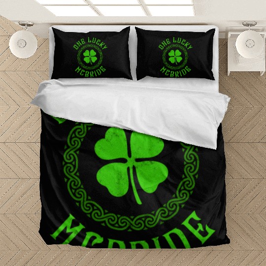 One Lucky McBride Irish Family Four Leaf Clover Bedding Sets