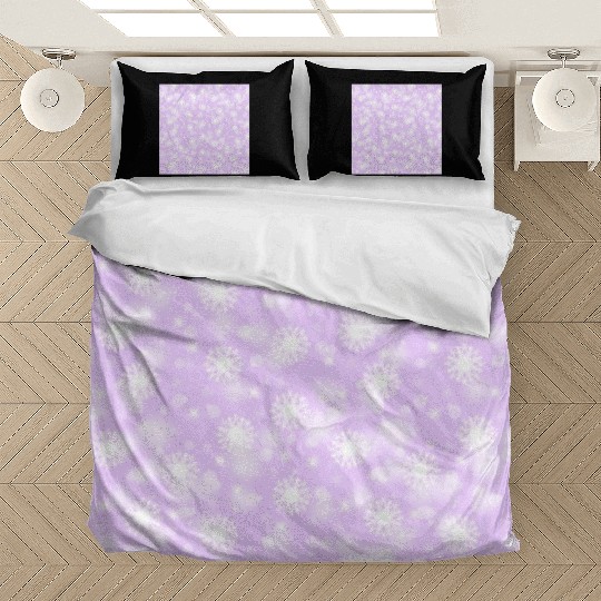 Violet Snowflakes Pattern Bedding Sets