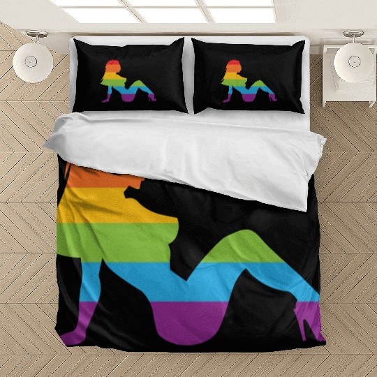 Sexy Retro Mudflap Girl Lesbian Pride LGBT Bedding Sets