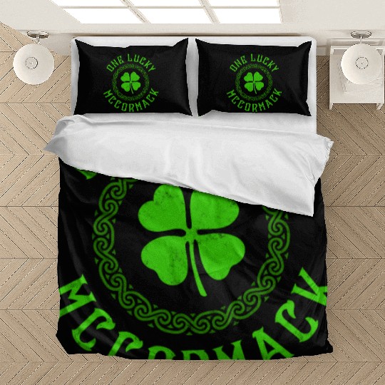 One Lucky McCormack Irish Family Four Leaf Clover Bedding Sets