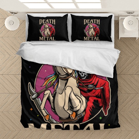 Reaper Rock Satan Unicorn Festivals Death Metal Bedding Sets