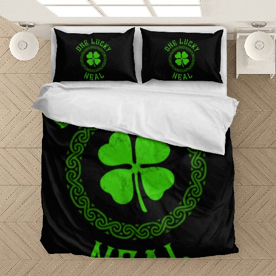 One Lucky Neal Irish Family Four Leaf Clover Bedding Sets