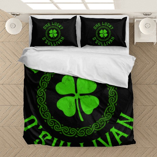 One Lucky O'Sullivan Irish Family Four Leaf Clover Bedding Sets