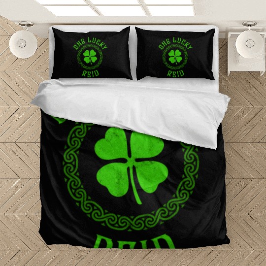 One Lucky Reid Irish Family Four Leaf Clover Bedding Sets