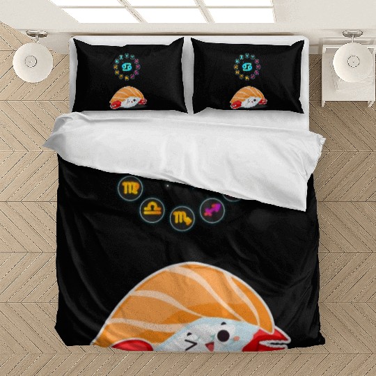 Japanese Sushi Funny Cancer Zodiac Sushi Lover Pun Bedding Sets