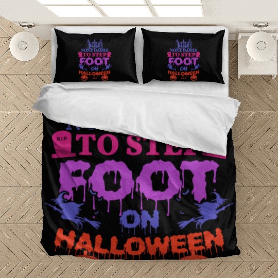 creepy Halloween saying Bedding Sets