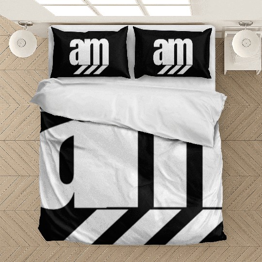 alpha male short logo white Bedding Sets