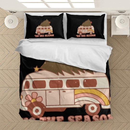 Christmas Doodles Tis' The Season Retro Holiday Bedding Sets