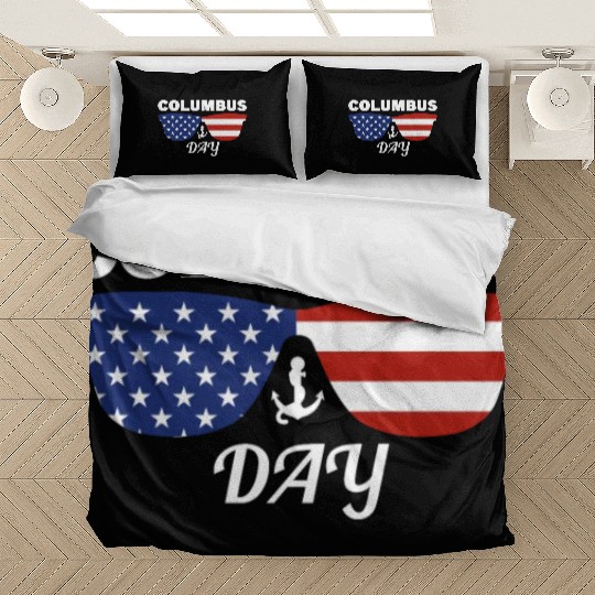 Columbus Day Glasses America Bedding Sets