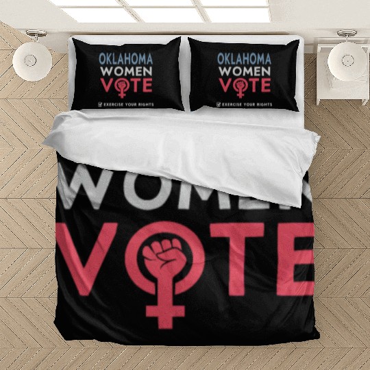 Oklahoma Women Vote Voter 2022 Election Feminist Bedding Sets