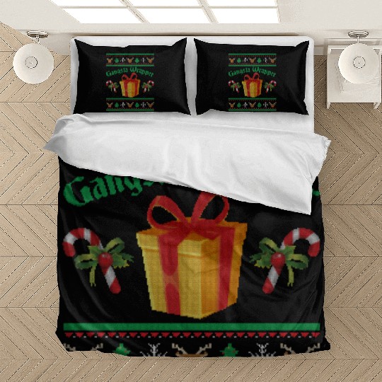 Gangsta Wrapper Christmas Candy Canes Bedding Sets