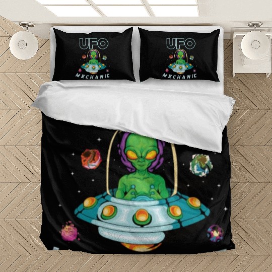 Alien Extraterrestrial Area 51 UFO Space Geek Gift Bedding Sets