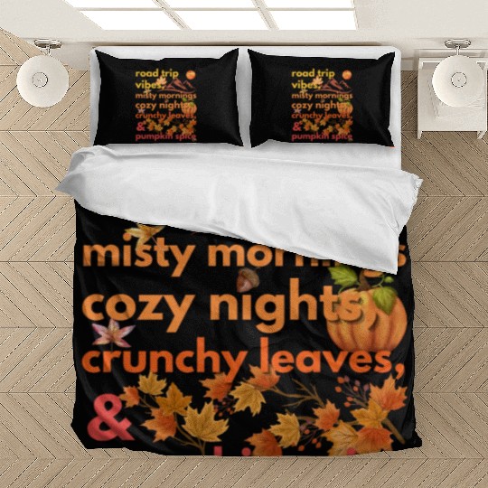 road trip vibes misty mornings cozy nights Bedding Sets