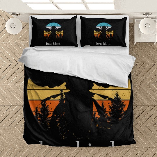 Save the Bees Autumn Sunset Treeline Bee Kind Swea Bedding Sets