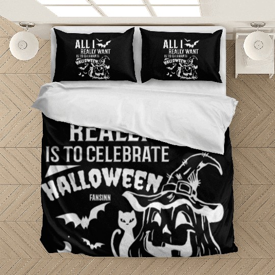 Halloween witch pumpkin gift Bedding Sets