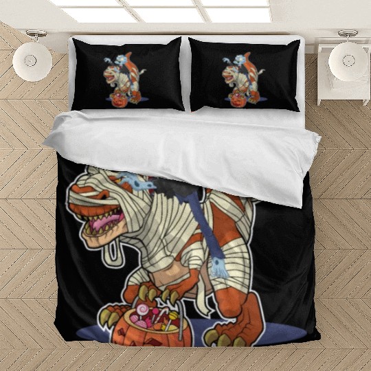 Halloween monster riding dinosaur mummy Bedding Sets