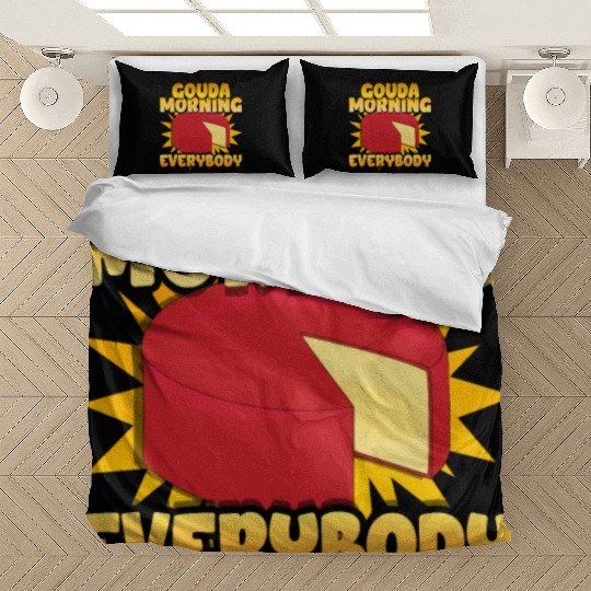 Gouda Cheese Slices charcuterie cheese board Bedding Sets