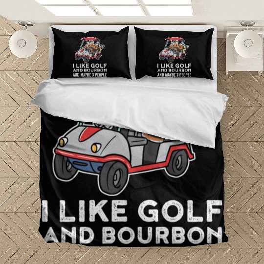 I Like Golf And Bourbon Funny Golf Gift Bedding Sets