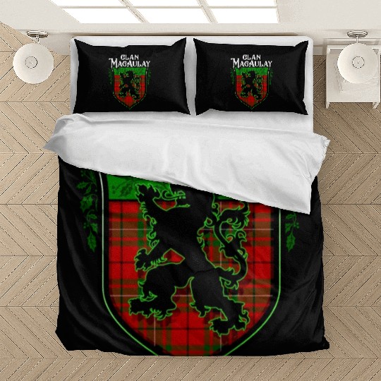 Clan MacAulay Scottish Tartan Rampant Lion Celtic Bedding Sets