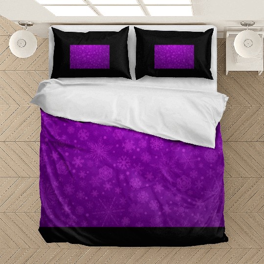 Purple Snowflakes Aesthetic Pattern Bedding Sets