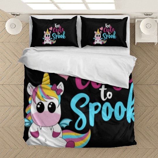 Bat Unicorn - Too cute to spook Bedding Sets