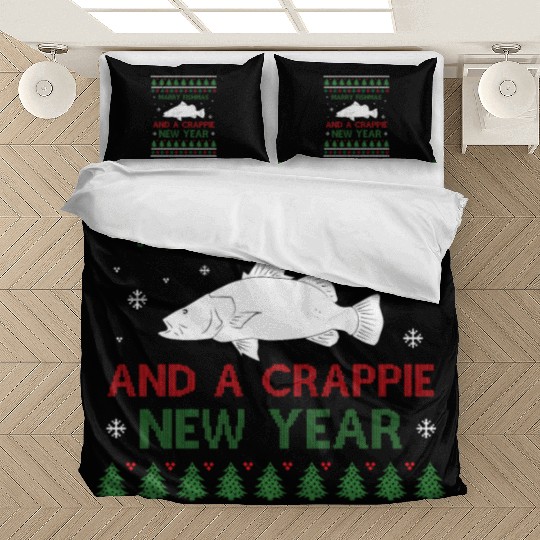 Merry Fishmas And A Crappie New Year - Saying Ugly Bedding Sets
