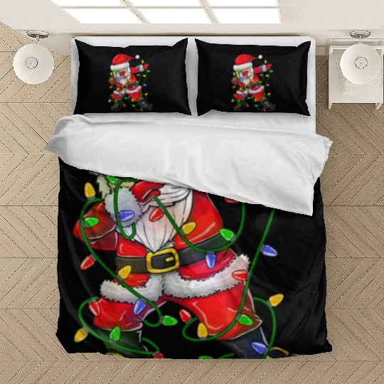 Dabbing Santa Bedding Sets for Boys Girls Christmas Tree