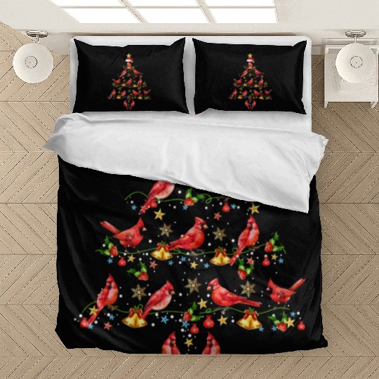 Cardinal Bird Ornament Decoration Christmas Tree Bedding Sets