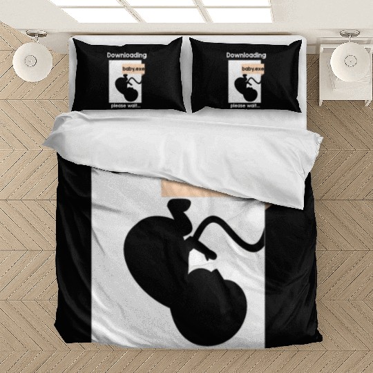 New Baby Loading Computer Science New Dad Mom Bedding Sets