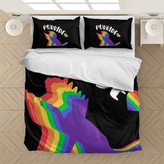 Ally Cat Purride Gift Funny Cat Gay Pride Ally Cat Bedding Sets