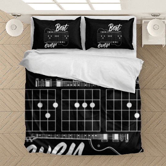 Best Dad Ever - Funny Daddy Guitar Player Musician Bedding Sets