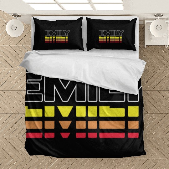 Emily First Name Funny Vintage Sunset Emily Bedding Sets