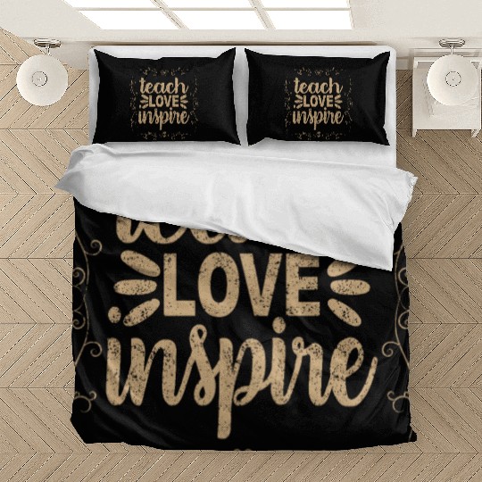 Teach Love Inspire Bedding Sets, Teacher Appreciation Bedding Sets