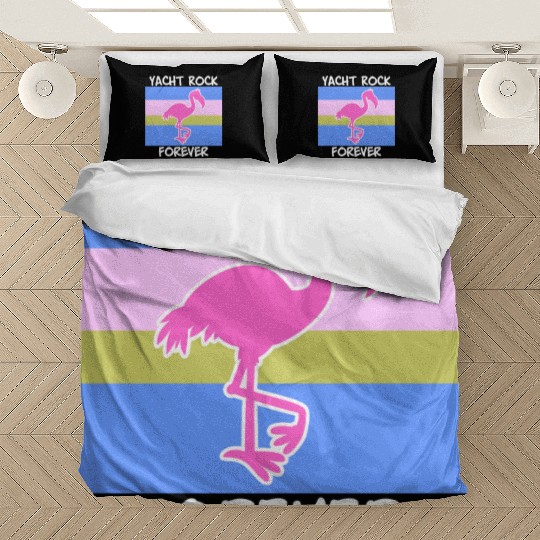 Yacht Rock Forever Bedding Sets 80s Style flamingo
