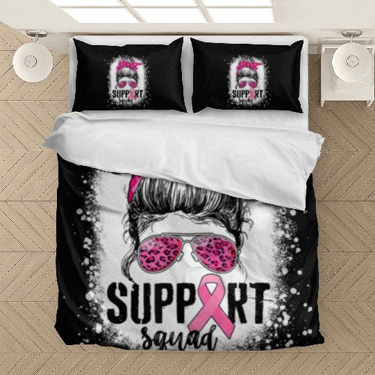Wear It Pink ,Support Squad, Breast Cancer Support Bedding Sets
