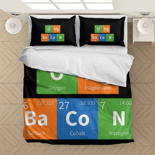 OMG Bacon Science Periodic Table Bedding Sets