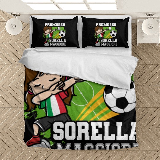 Promosso A Sorella Maggiore Soccer Player Italian Bedding Sets
