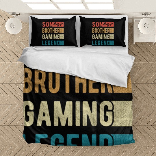 Son Brother Gaming Legend Gamer Boy Gift Vintage Bedding Sets
