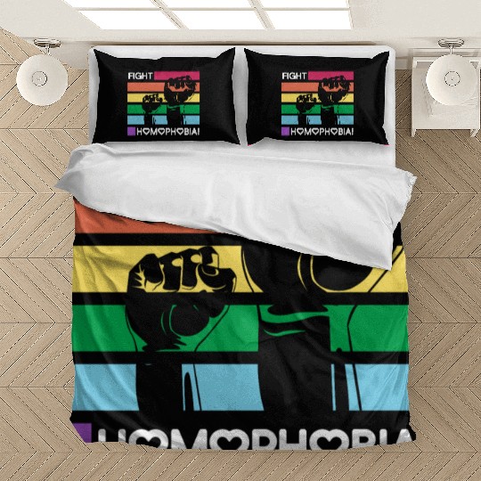 Fight Homophobia Pride Month LGBTQ Gay Pride Bedding Sets
