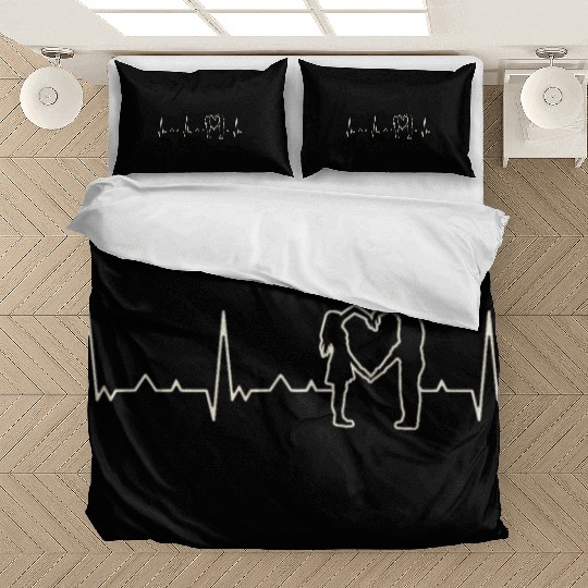 Couple Love Heart. Heart. Love. EKG. Pulse. Beat. Bedding Sets