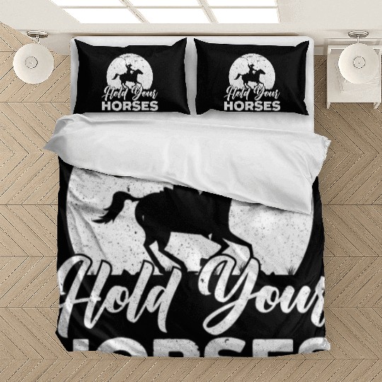 Hold Your Horses Western Rodeo Riding Cowboy Bedding Sets