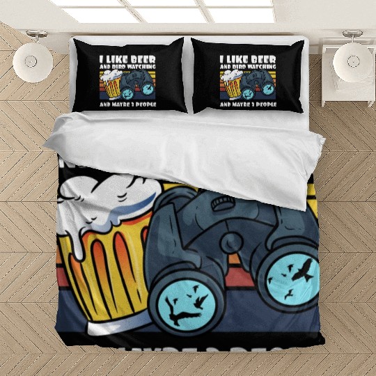 Birdwatching I Like Beer Binoculars Ornithologist Bedding Sets