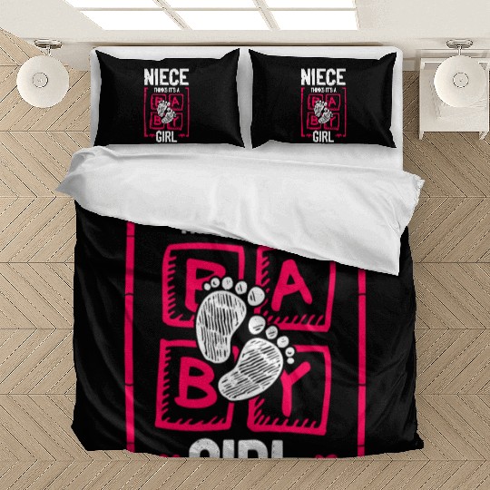 Niece Thinks It's a Girl Gender Reveal Funny Baby Bedding Sets