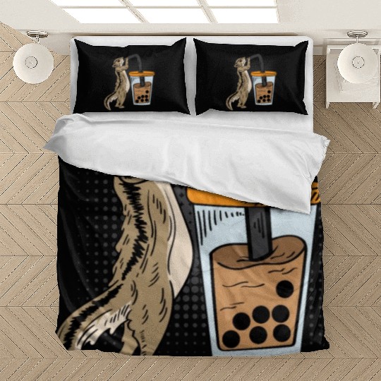 Squirrel Bubble Tea Drinker Gift Bedding Sets