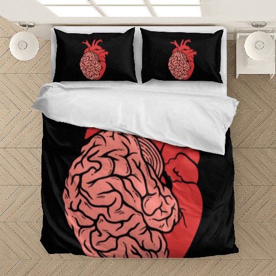 Half Brain Half Heart Organ Anatomy Science Bedding Sets