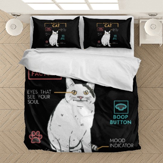 Funny Weird Cat Meme Smiling, Anatomy of A Cat Bedding Sets