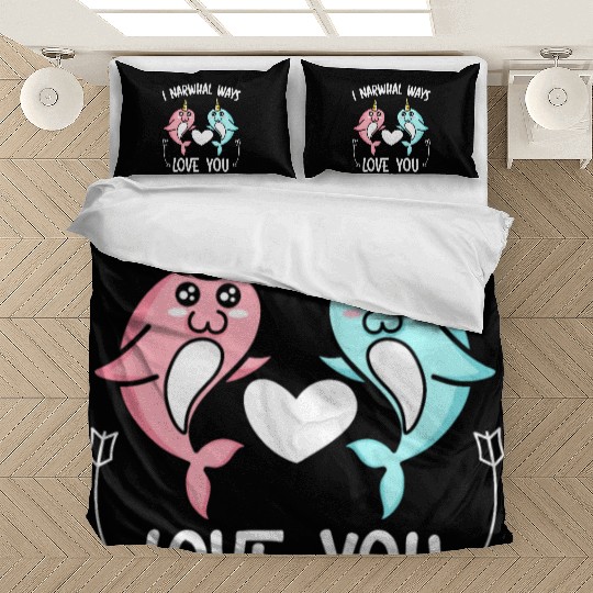 I Narwhal Ways Love You Unicorn Of The Sea Animal Bedding Sets