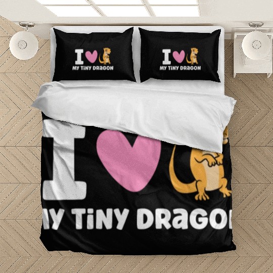 I Love My Tiny Dragon Reptile Pet Crested Gecko Bedding Sets