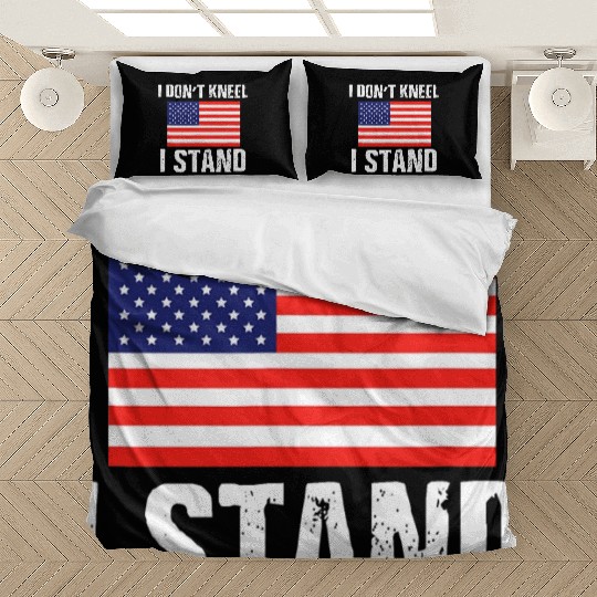 I Dont Kneel Veteran Bedding Sets Proud Americans US Fl